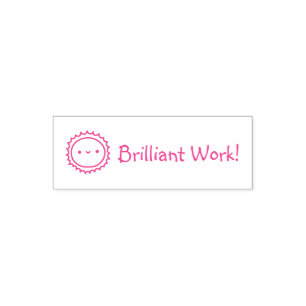 Cute Sun Sunshine Brilliant Work Encouragement Self-inking Stamp