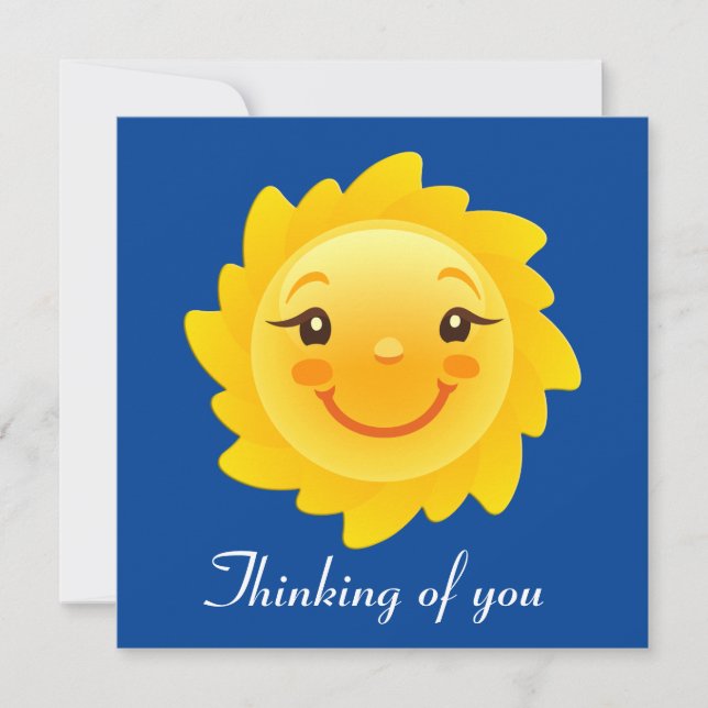 Cute sun thinking of you card (Front)