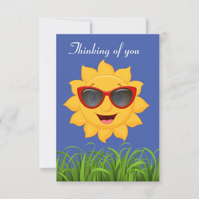 Cute sun thinking of you card (Front)