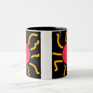 Cute sun Two-Tone coffee mug