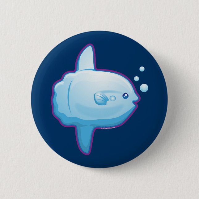 Cute Sunfish 6 Cm Round Badge (Front)