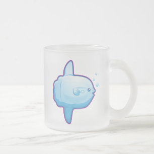 Cute Sunfish Frosted Glass Coffee Mug