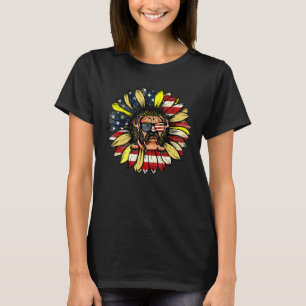 Cute Sunflower American Boxer Dog T-Shirt