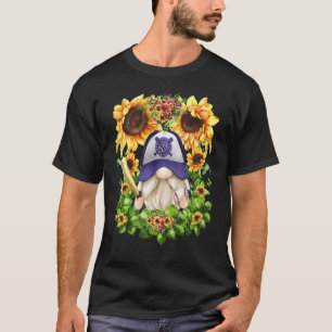 Cute Sunflower Baseball Gnome For Women And Baseba T-Shirt