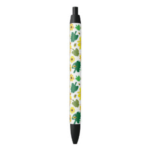 Cute Sunflower Bee Black Ink Pen