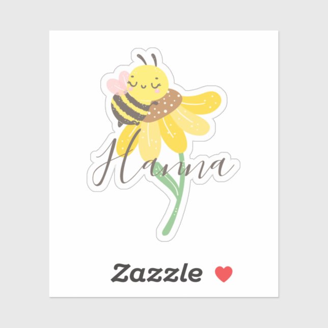 Cute Sunflower & Bee Script Name (Sheet)