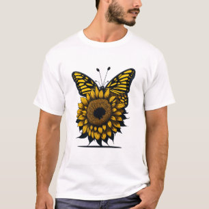 Cute Sunflower Butterfly T-Shirt
