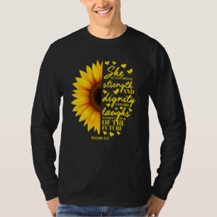 Cute Sunflower Christian Bible Verse Women Teen G T-Shirt