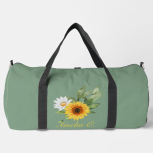 Cute Sunflower & Daisy Duffle Bag