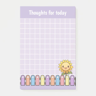 Cute Sunflower Lilac Thoughts For Today  Post-it Notes