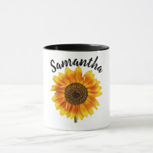 Cute Sunflower Personalised Mug