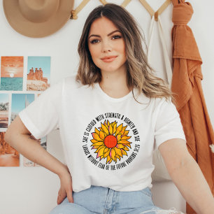Cute sunflower scripture bible verse T-Shirt
