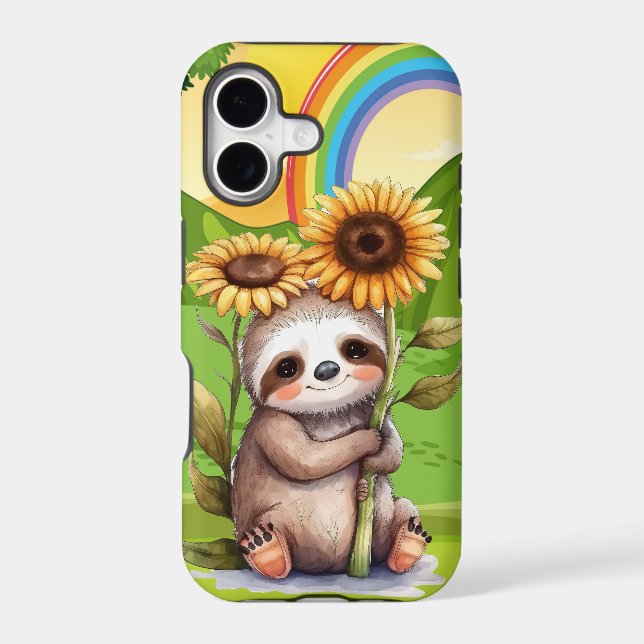 cute sunflower sloth lovers (Back)