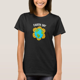 Cute Sunflower World Gardening Earth Day Arbor Day T-Shirt