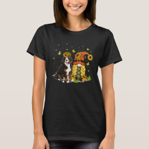 Cute Sunflowers Gnome With Greater Swiss Mountain T-Shirt