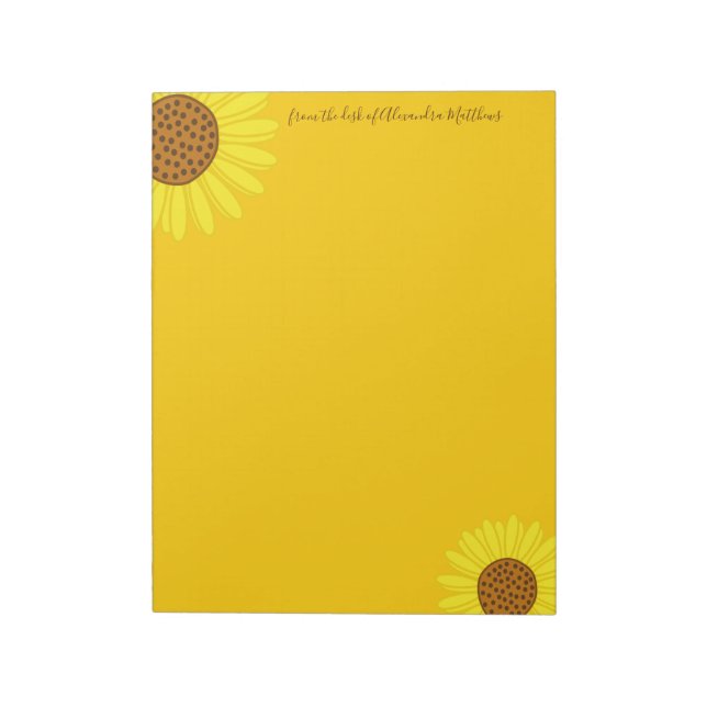 Cute Sunflowers Notepad (Rotated)