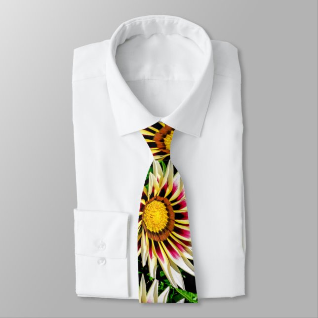 Cute Sunflowers Pattern Tie (Tied)