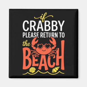 Cute Sungles Crab Beach Vacation Quote Magnet