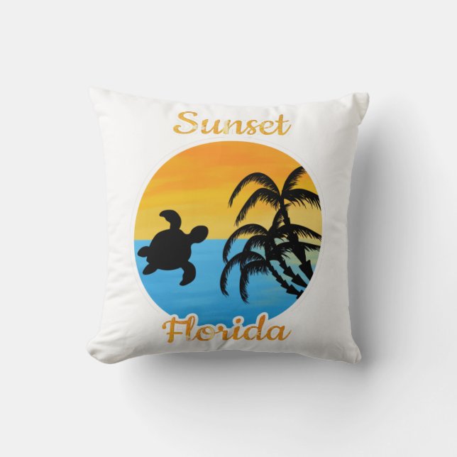 Cute Sunset in Florida    Cushion (Front)