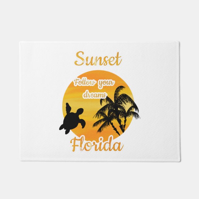 Cute Sunset in Florida   Doormat (Front)
