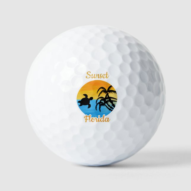 Cute Sunset in Florida    Golf Balls (Front)