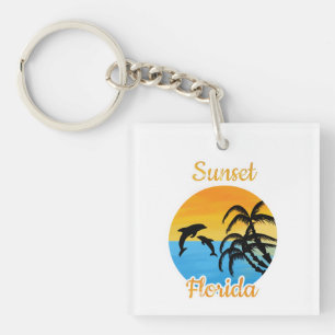 Cute Sunset in Florida Key Ring