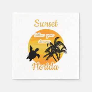 Cute Sunset in Florida   Napkin