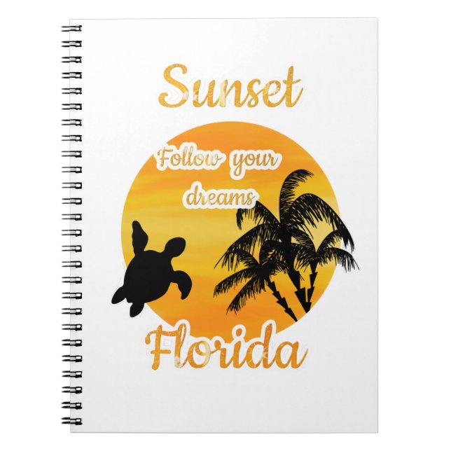Cute Sunset in Florida   Notebook (Front)