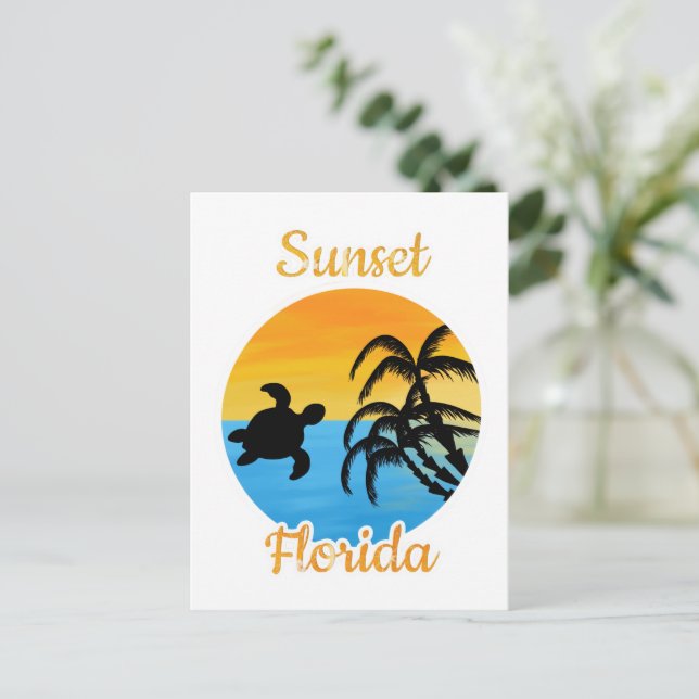 Cute Sunset in Florida    Postcard (Standing Front)