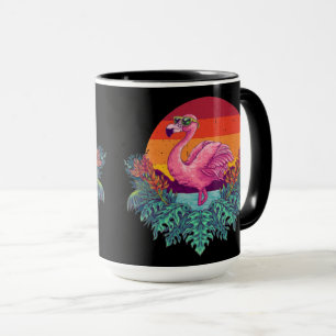 Cute Sunset PINK FLAMINGO Mug