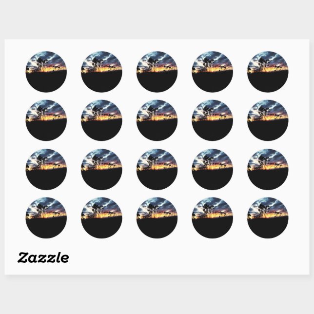 Cute sunset planner stickers (Sheet)