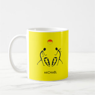 Cute Sunshine and African Drumming Yellow Coffee Mug