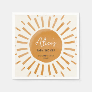 Cute Sunshine Boho Baby Shower Napkin