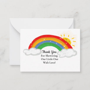 Cute Sunshine Rainbow Thank You Card