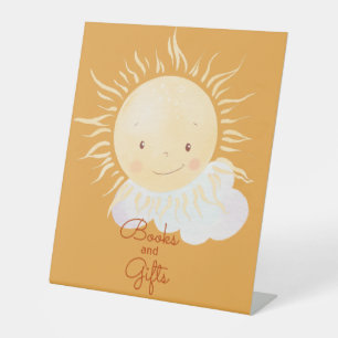 Cute Sunshine Theme Shower Gifts Favour  Pedestal Sign