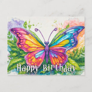 Cute Super Abstract Butterfly Art Holiday Postcard