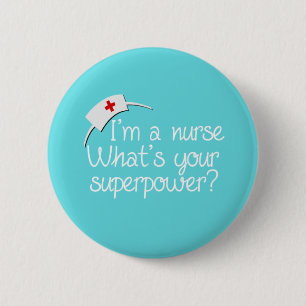 Cute Super Nurse 6 Cm Round Badge