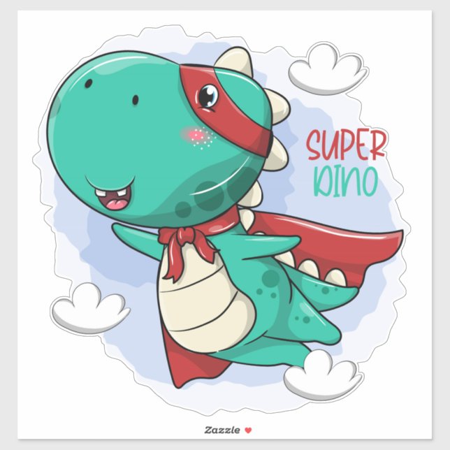 Cute Superdino Dinosaur Stickers (Sheet)