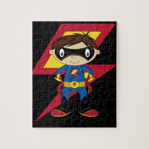 Cute Superhero Boy Jigsaw Puzzle