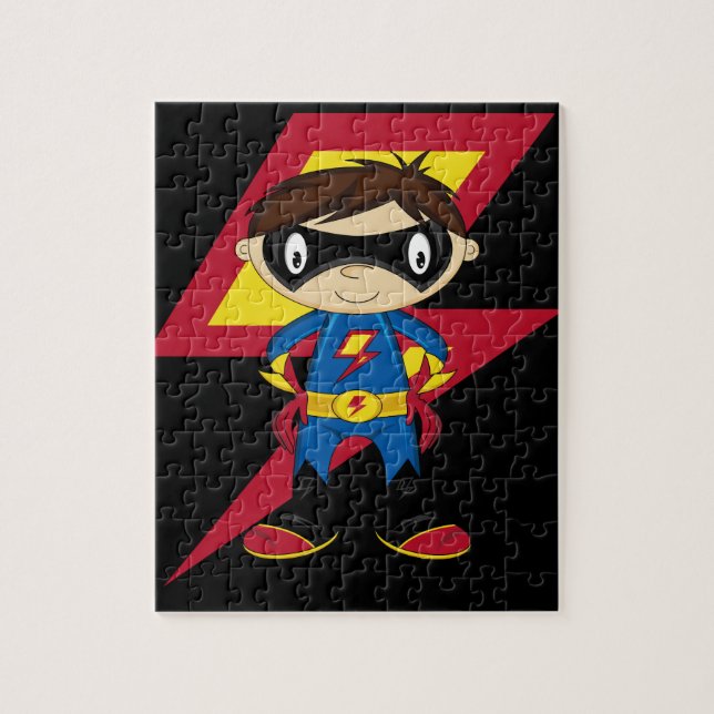 Cute Superhero Boy Jigsaw Puzzle (Vertical)