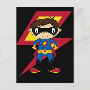 Cute Superhero Boy Postcard