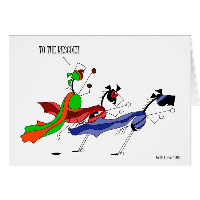 Cute Superhero Horse Cartoon (Front Horizontal)