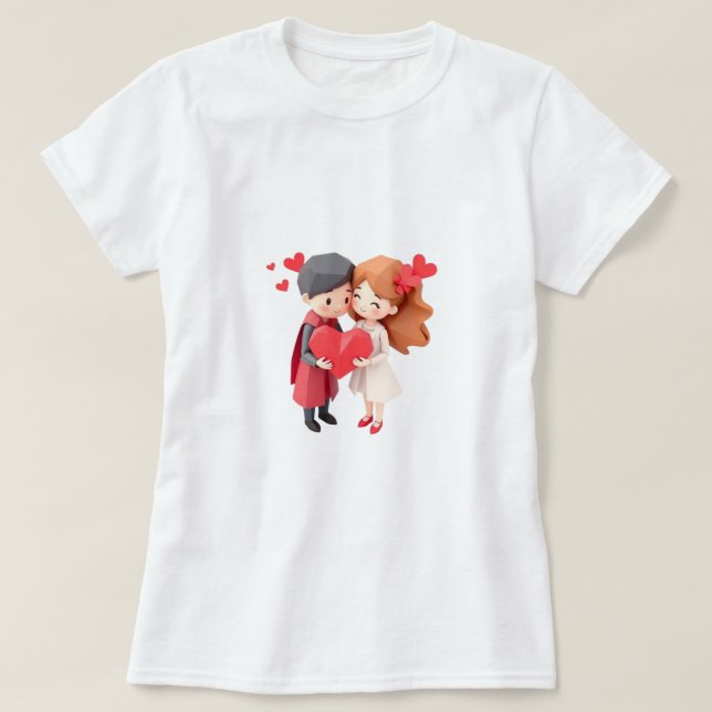 cute superhero love valentines day tshirt for X (Design Front)