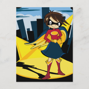 Cute Superhero Postcard