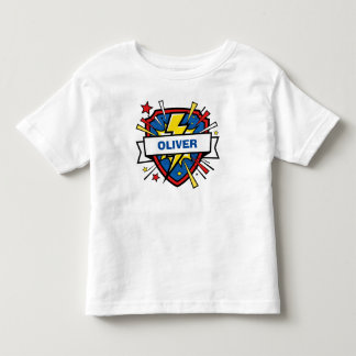 Cute Superhero Shield & Lightning Bolt Toddler T-Shirt