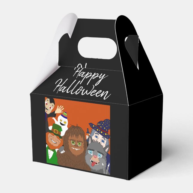 Cute Supernatural Happy Halloween Costume Party Favour Box (Front Side)