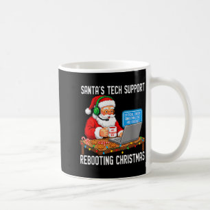 Cute Support Tech Santa's Rebooting Coffee Mug