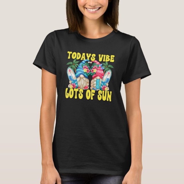 Cute Surf Beach Vacation Gnomes For Groups And Sum T-Shirt (Front)