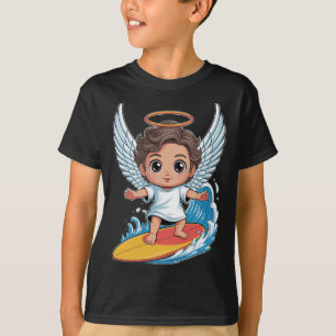 Cute Surfing Angel Chibi T-Shirt