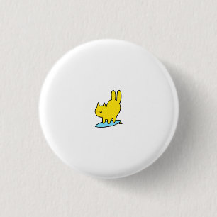 Cute Surfing Cat 3 Cm Round Badge